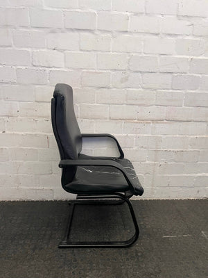 Black Pleather High Back Office Chair (Damaged Leather)
