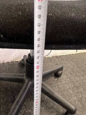 Black Typist Chair on Wheels (Slightly Loose Back Rest) - CLEARANCE