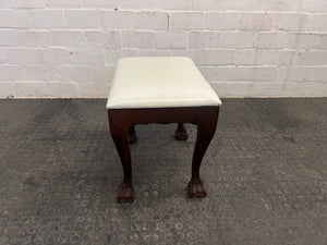 Ball and Claw Dressing Table Stool with White Cushion - REDUCED