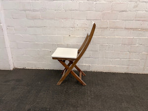 Wooden Framed White Seat Garden Chair