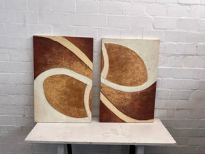 Bronze and Gold Canvas Painting - 2ndhandwarehouse.com