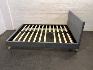 Grey Fabric Decofurn Double Bed Base - REDUCED