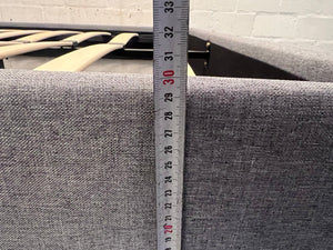 Grey Fabric Decofurn Double Bed Base - REDUCED