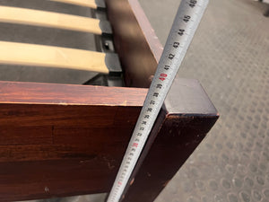 Dark Brown Wooden Single Bed Frame - REDUCED