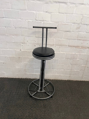 Black Pleather Bar Stool - PRICE DROP