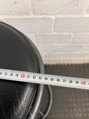 Black Pleather Bar Stool - PRICE DROP