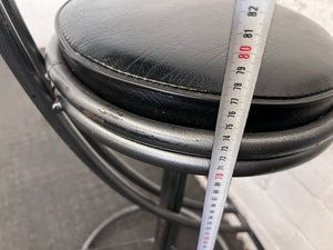 Black Pleather Bar Stool - PRICE DROP