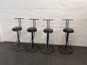 Black Pleather Bar Stool - PRICE DROP
