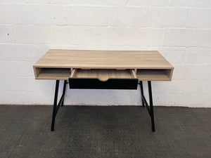 Wooden Writing Desk with a Black Drawer and Frame (Minor Chip)