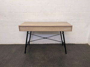 Wooden Writing Desk with a Black Drawer and Frame (Minor Chip)