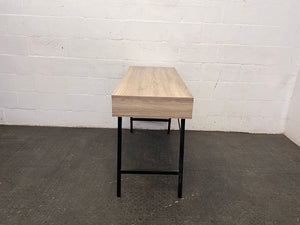 Wooden Writing Desk with a Black Drawer and Frame (Minor Chip)