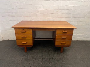 Six Drawer Wooden Desk