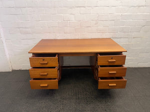 Six Drawer Wooden Desk