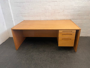 Solid Wood Three Drawer Desk
