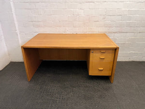 Solid Wood Three Drawer Desk (Plastic Handles)