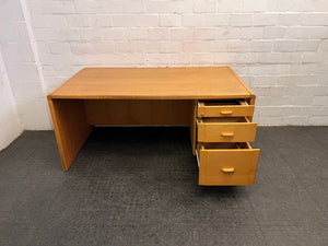 Solid Wood Three Drawer Desk (Plastic Handles)