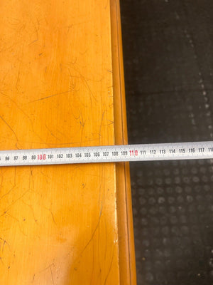 Wooden Light Oak Six Seater Dining Table with Turned Legs (1.1m x 1.78m) - REDUCED