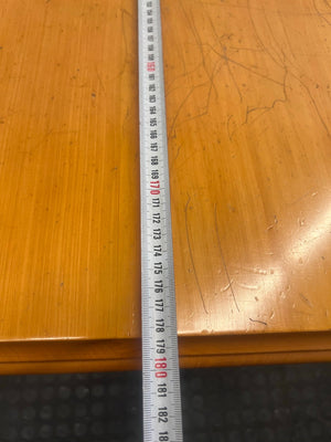 Wooden Light Oak Six Seater Dining Table with Turned Legs (1.1m x 1.78m) - REDUCED