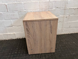 Wooden Bedside Table with White Single Drawer - REDUCED