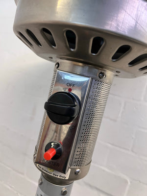 Silver Elva Outdoor Gas Heater - PRICE DROP