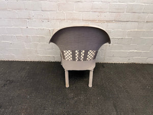 White Wicker Outdoor Chair