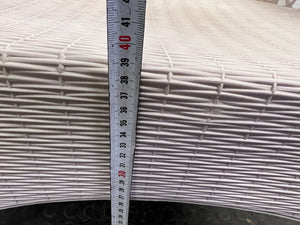 White Wicker Outdoor Chair (Missing Leg)