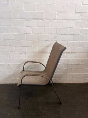 Grey Metal Framed Patio Chair