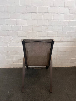 Grey Metal Framed Patio Chair