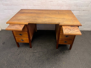 Six Drawer Wooden Writing Desk