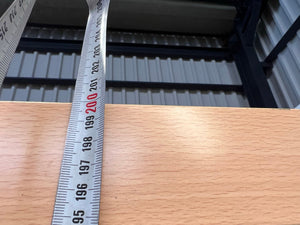 Light Wood Print L-Shaped Desk and Shelves