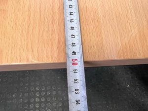 Light Wood Print L-Shaped Desk and Shelves