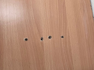 Light Wood Print L-Shaped Desk and Shelves