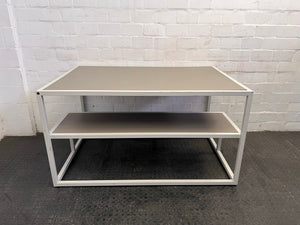 Heavy Steel Table With Storage Shelf