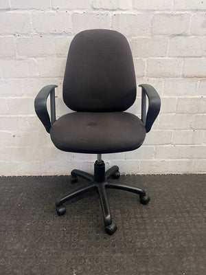 Mid Back Office Chair On Wheels (With Arms)