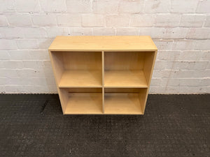 Cubed Light Oak Small Bookshelf 90 by 30 by 80