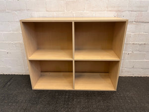 Cubed Light Oak Small Bookshelf 90 by 30 by 80