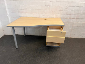 2 Drawer Desk With Credenza