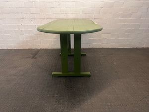Green Patio/Dining Table (Some Damage to Paint/Sun Damage) - REDUCED