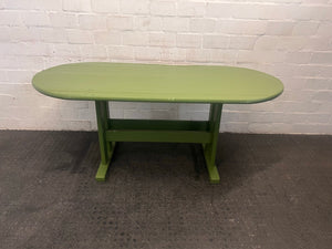 Green Patio/Dining Table (Some Damage to Paint/Sun Damage) - REDUCED
