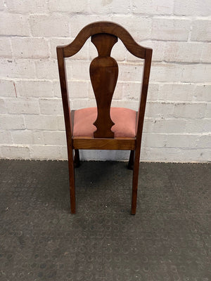 Wooden Ball and Claw Dining Table with Red Cushioned Seat (Slight Damage) - PRICE DROP