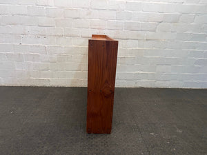 Brown Wooden Two Tier Bookshelf - REDUCED