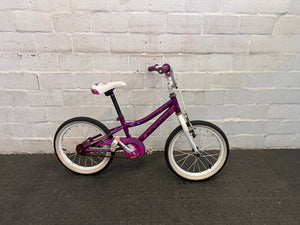 Purple and White Zoid Avalanche Kids Bicycle