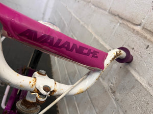 Purple and White Zoid Avalanche Kids Bicycle