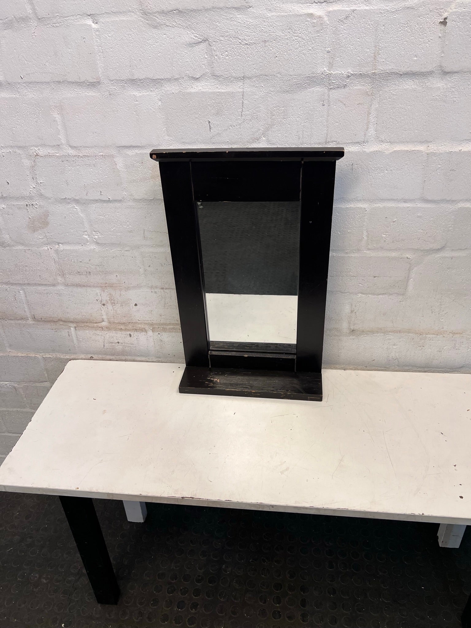 Dark Wooden Framed Mirror (42cm x 63cm)