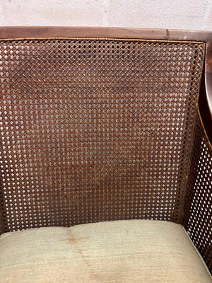Rattan Vintage Arm Chair - holes in rattan