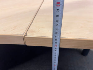 Light Wood Four Drawer L-Shaped Desk (Slight Damage)