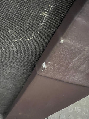 Black Leather Double Headboard (some damage) - REDUCED