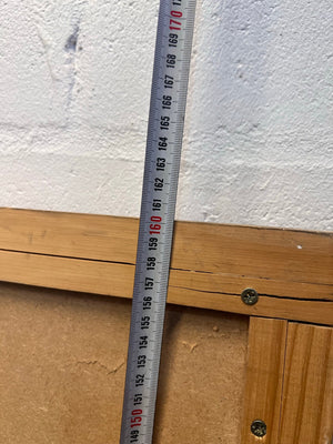 Grey Wooden Framed Notice Board (Cracked) 2.8 x 1.6m - REDUCED