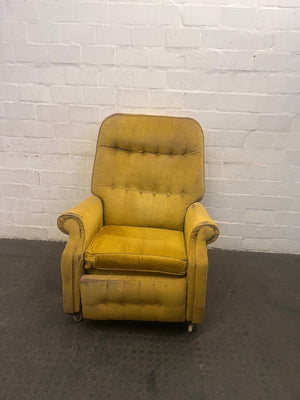 Mustard One Seater Recliner