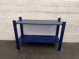 Blue Wooden Display Shelf